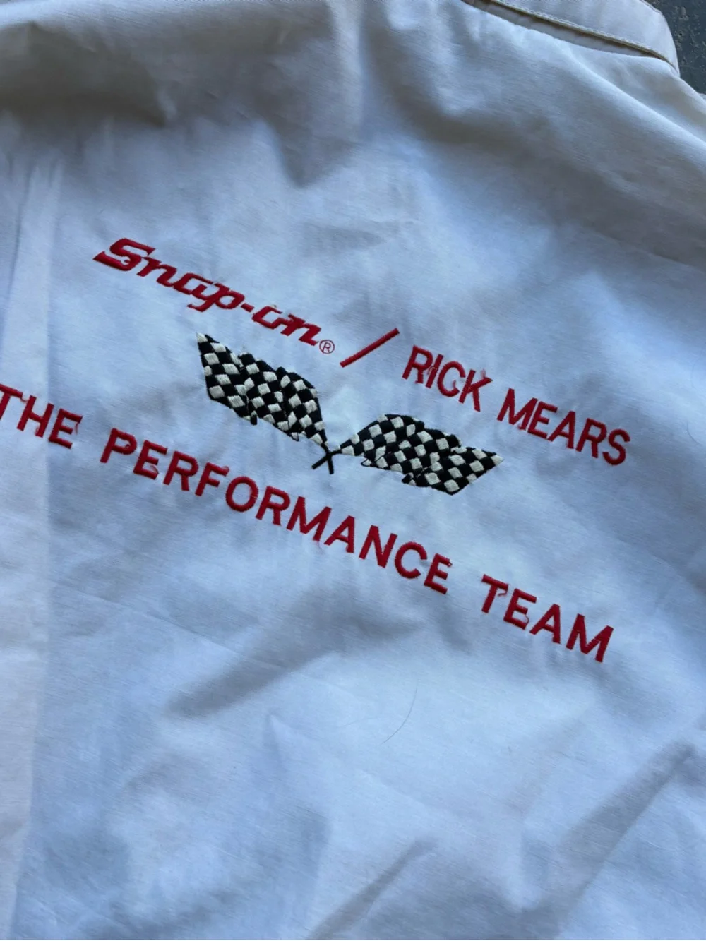 Vintage 1988 Snap-on White & Red Racing Jacket - Rick Mears Indy 500 (off white) - Picture 7 of 8
